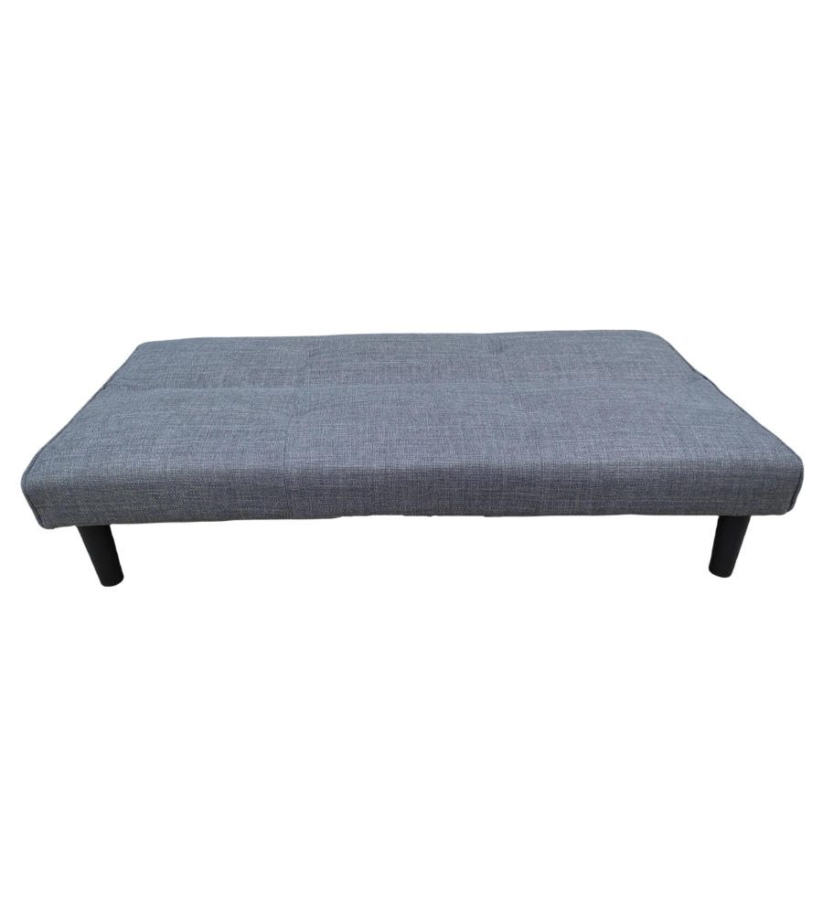 Divano letto 3 posti "astrid" in tessuto grigio, 168x74x78 cm